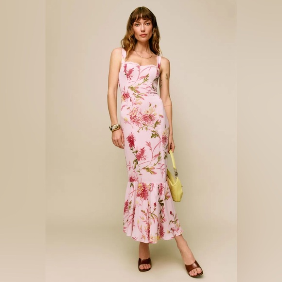 Reformation Petites Irisa Dress Pink Size 2P